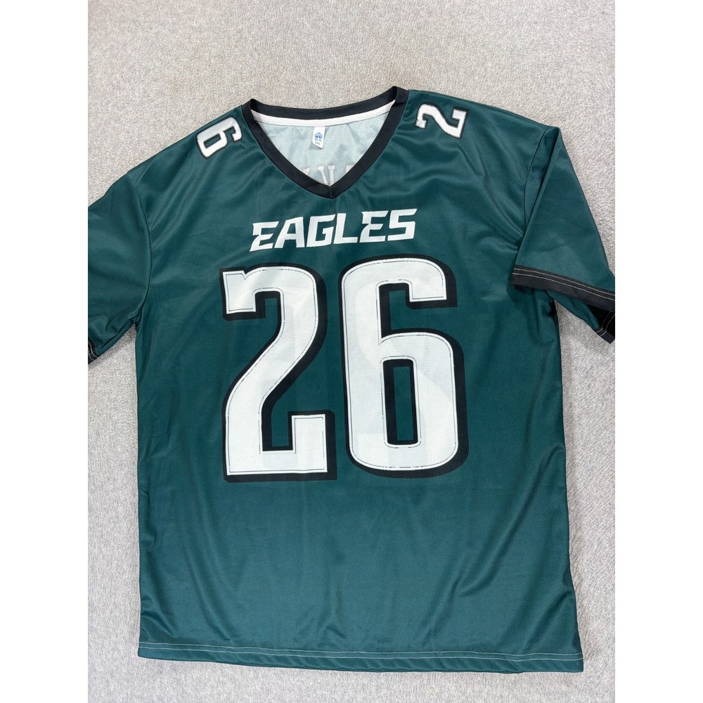 Philadelphia Eagles Screened Replica Football Jersey (#26 Barkley) Men's 3XL